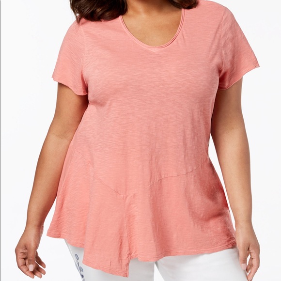 Style & Co. Tops - Style & Co Asymmetrical Flounce Hem Top Size 2X